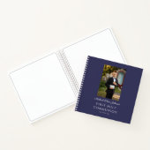 Elegant Navy Blue Boy First Communion Guestbook Notizblock (Innenseite)