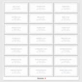 Elegant Navy Blue Classic Script Guest Address Aufkleber (Blatt)