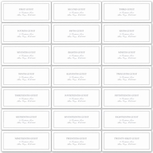 Elegant Navy Blue Classic Script Guest Address Aufkleber (Vorderseite)