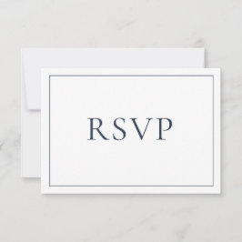Elegant Navy Blue Classic Script UAWG RSVP Karte
