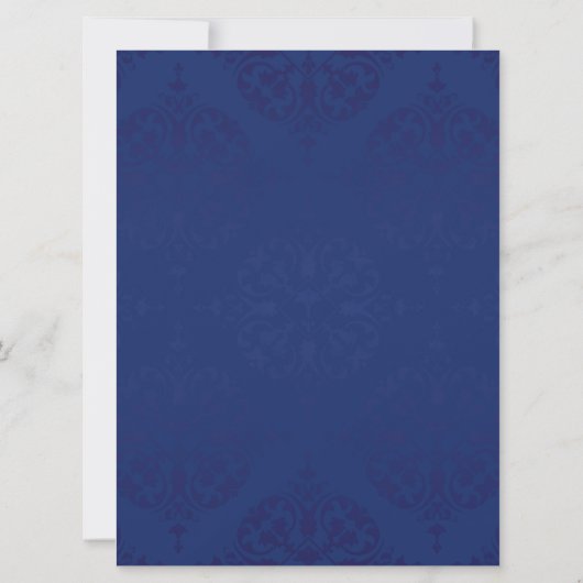 Elegant Navy Blue Damask (Rückseite)
