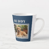 Elegant Navy Blue Dog Pet Photo  Milchtasse (Rechts)
