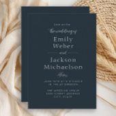 Elegant Navy Blue Einladung