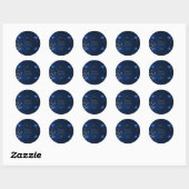 Elegant Navy Blue Envelope Seal Sticker (Blatt)