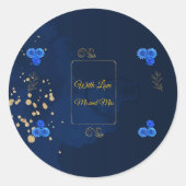 Elegant Navy Blue Envelope Seal Sticker (Vorderseite)
