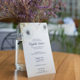 Elegant Navy Blue Floral Bat Mitzvah Einladung