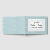 Elegant Navy Blue Floral Guest Book Gästebuch (Voll)