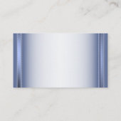 Elegant Navy Blue Floral Silver Wedding Detail Begleitkarte (Rückseite)