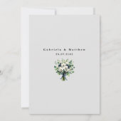 Elegant Navy Blue Floral Wedding Invitation | Edit Einladung (Rückseite)
