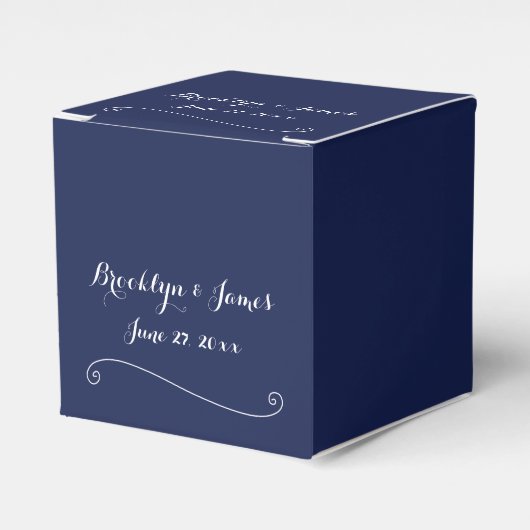Elegant Navy Blue Gastgeschenk Hochzeit Boxes Geschenkschachtel (Vorderseite)
