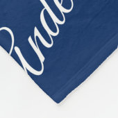 Elegant Navy Blue Gift Wiederholungsname Skript Fleecedecke (Ecke)