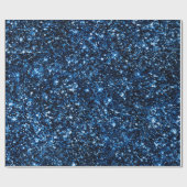 Elegant Navy Blue Glitzer Sparkle Shiny Weihnachte Geschenkpapier (Flach)