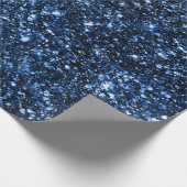 Elegant Navy Blue Glitzer Sparkle Shiny Weihnachte Geschenkpapier (Ecke)