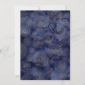 Elegant Navy Blue Gold 75. Geburtstag Einladung (Rückseite)