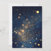 Elegant Navy Blue & Gold Birthday Party Invitation Einladung (Rückseite)
