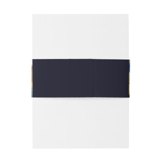 Elegant Navy Blue Gold Einladungsbanderole (Rückseitenbeispiel)