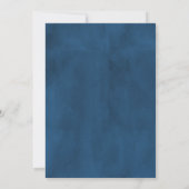 Elegant Navy Blue & Gold Script 1. Heilige Kommuni Einladung (Rückseite)