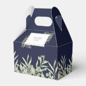 Elegant Navy Blue Green Gastgeschenk Hochzeit Box Geschenkschachtel (Rückseite)
