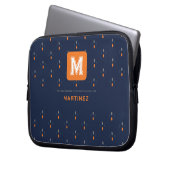 Elegant Navy Blue Laptop Sleeve (Vorderseite Links)