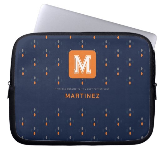 Elegant Navy Blue Laptop Sleeve (Vorderseite)