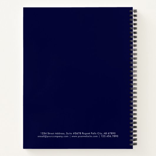 Elegant Navy Blue Legal Theme Notebook Notizblock (Rückseite)