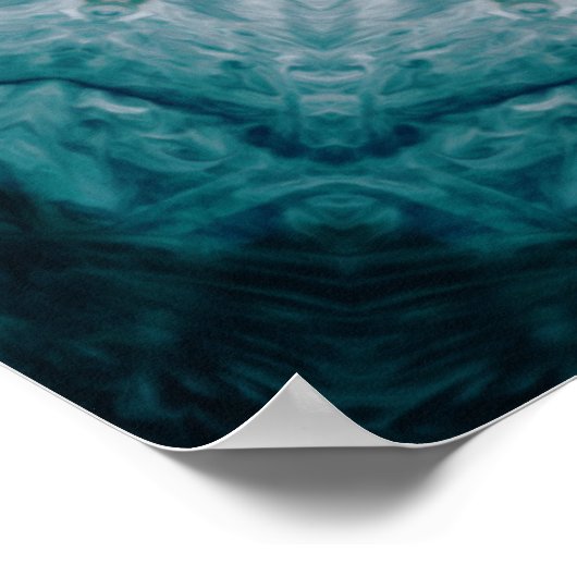 Elegant Navy Blue Mandala Poster (Ecke)