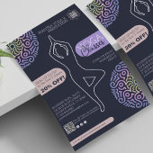 Elegant Navy Blue Mandala Yoga Flyer