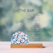 Elegant Navy Blue Minimalist Bar Menu Acrylschild (Neutral)