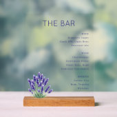 Elegant Navy Blue Minimalist Bar Menu Acrylschild (Neutral)