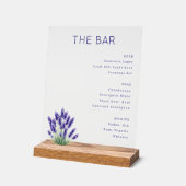 Elegant Navy Blue Minimalist Bar Menu Acrylschild (Winkel)