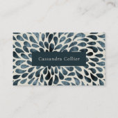 Elegant Navy Blue Modern Aftercare Instructions Visitenkarte (Vorderseite)