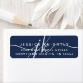 Elegant Navy Blue Monogram Script Initials (Insitu)