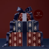 Elegant Navy Blue Nutcracker  Geschenkpapier