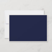 Elegant Navy Blue Old Money Wedding RSVP Karte (Rückseite)
