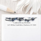 Elegant Navy Blue Pearl Watercolor Modern Wedding  (Insitu)