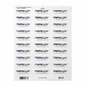 Elegant Navy Blue Pearl Watercolor Modern Wedding  (Vorne)