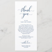 Elegant Navy Blue, Place Einstellung Dankeschön Ka Programm (Vorderseite)