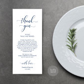 Elegant Navy Blue, Place Einstellung Dankeschön Ka Programm