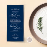 Elegant Navy Blue, Place Einstellung Dankeschön Ka Programm<br><div class="desc">Das ist das Modern klassische Navy Blue Thema, Dinner Place Einstellung Dankeschön Karten. Teilen Sie die Liebe und zeigen Sie Ihre Wertschätzung für Ihre Gäste, wenn sie sich an ihren Sitz setzen und lesen Sie diese personalisierte charmante Dankeschön setzen Karte. Es ist eine wunderbare Art, Ihre Feier zu starten! Besuchen...</div>