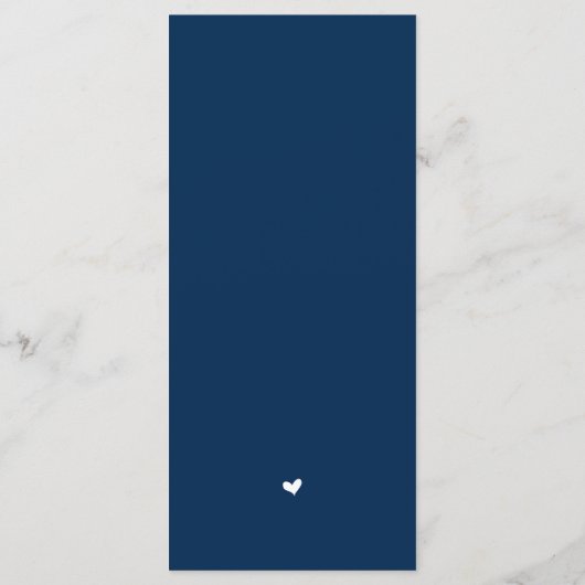 Elegant Navy Blue, Place Einstellung Dankeschön Ka Programm (Rückseite)