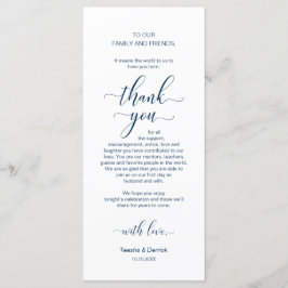 Elegant Navy Blue, Place Einstellung Dankeschön Ka Programm