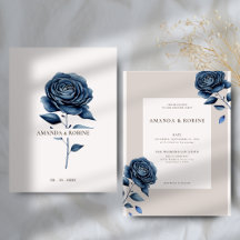Elegant Navy Blue Rose Wedding