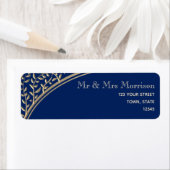 Elegant Navy Blue Rücksendeadresse (Insitu)