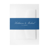 Elegant Navy Blue Script Names Wedding Einladungsbanderole (Vorderseite Beispiel)