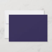 Elegant Navy Blue Script Online Wedding RSVP Card Karte (Rückseite)