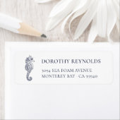 Elegant Navy Blue Seepferd | RÜCKSENDEADRESSE (Insitu)