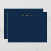 Elegant Navy Blue Thank You Note Card Mitteilungskarte (Vorne/Hinten)