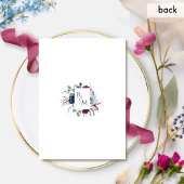 Elegant Navy Blue und Burgundy Wedding Einladung