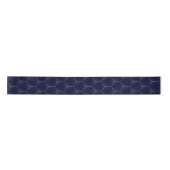 Elegant Navy Blue und Gold Geometric Satinband (Vorderseite)