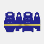 Elegant Navy Blue und Gold Vielen Dank Geschenkschachtel (Ungefaltet)